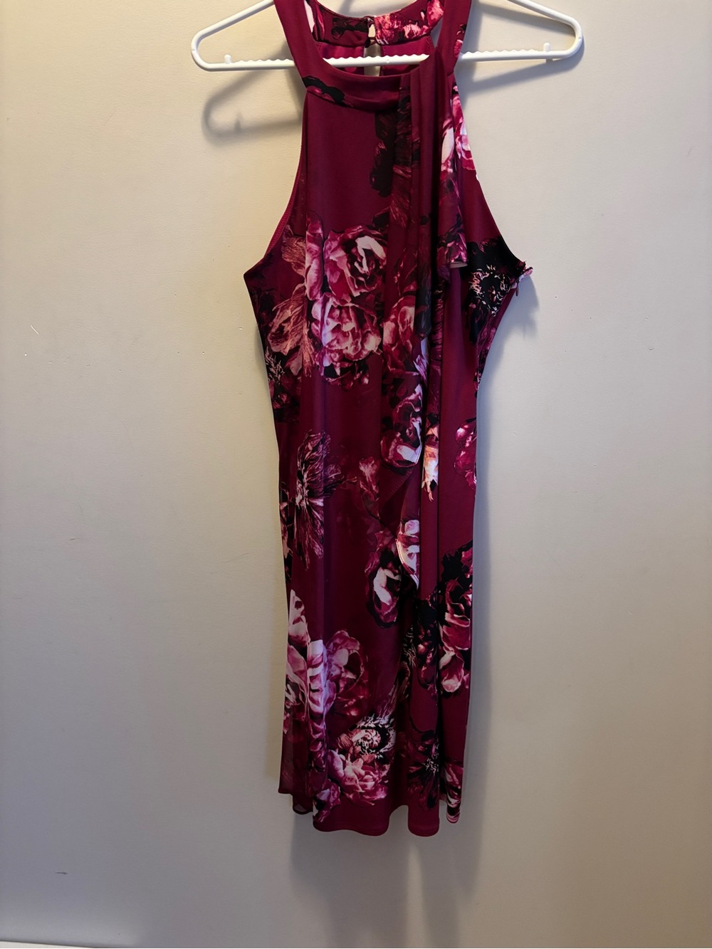 Le Chateau dress with sheer ruffle overlay
